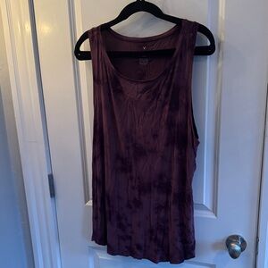 American Eagle Outfitters Deep Purple Tie Dye Style Tank Top